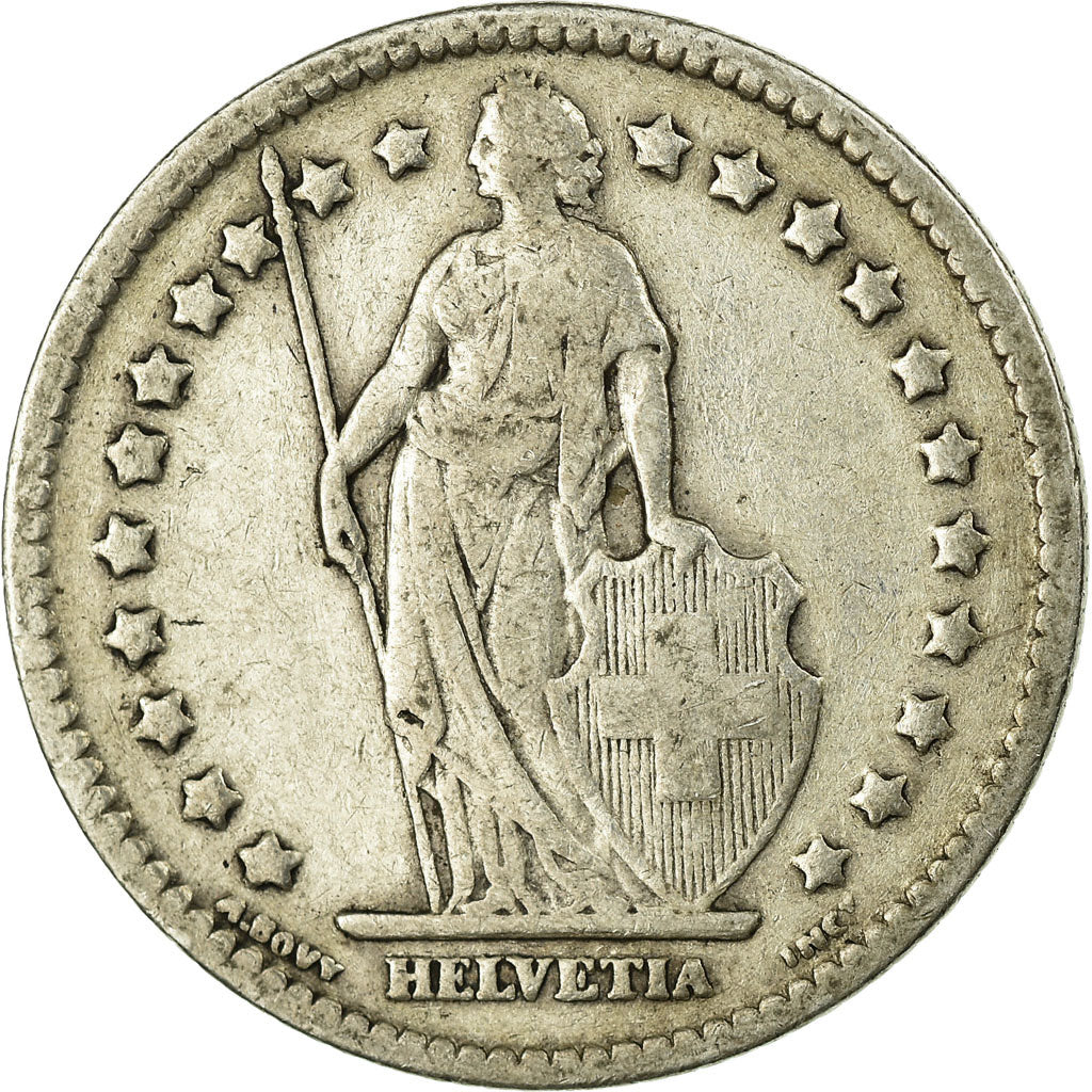 Coin, Switzerland, Franc, 1921, Bern, VF(30-35), Silver, KM:24