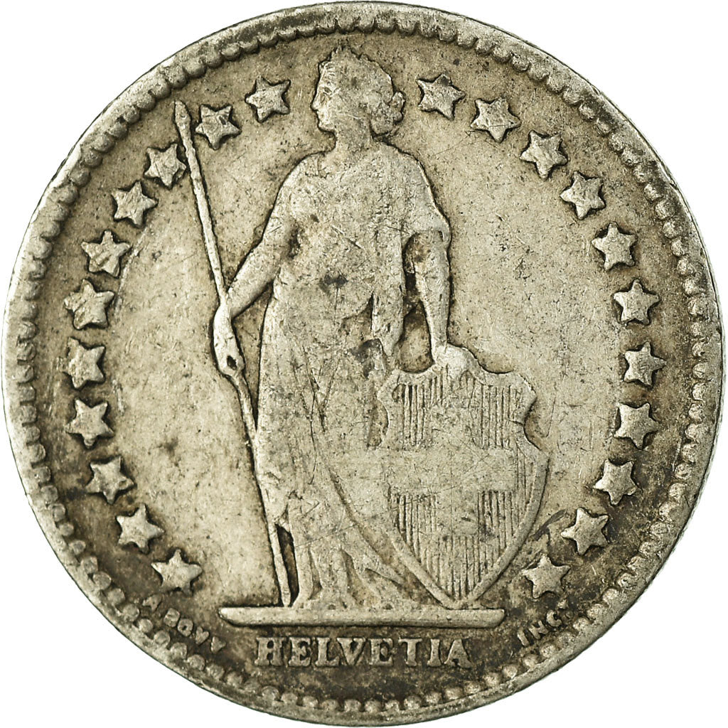 Coin, Switzerland, 1/2 Franc, 1905, Bern, VF(30-35), Silver, KM:23