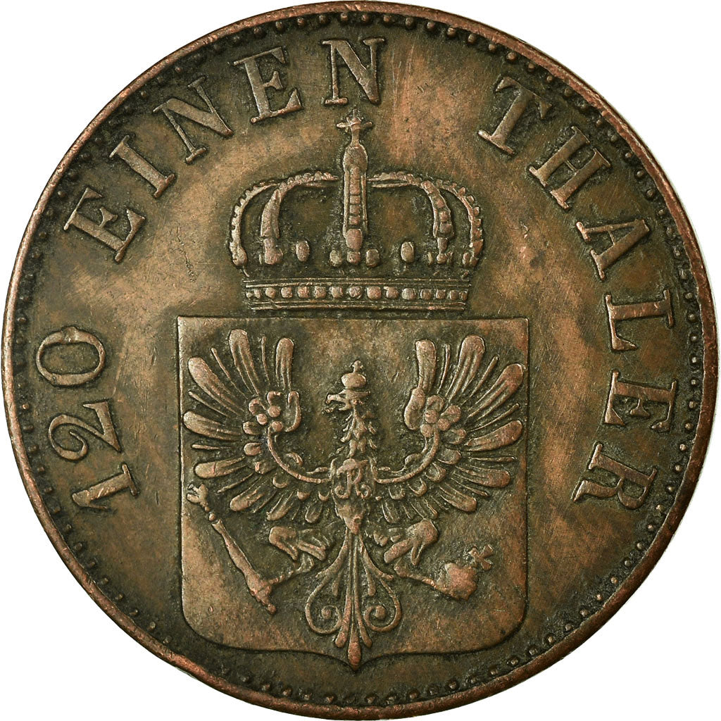 Coin, German States,PRUSSIA,Friedrich Wilhelm IV,3 Pfennig,1855,Berlin,EF(40-45)