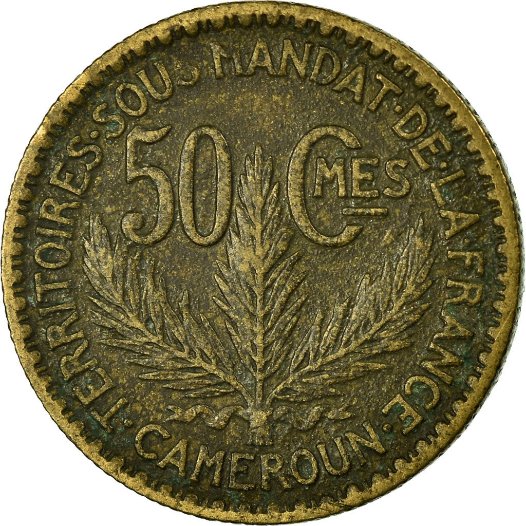 Coin, Cameroon, 50 Centimes, 1924, Paris, EF(40-45), Aluminum-Bronze, KM:1
