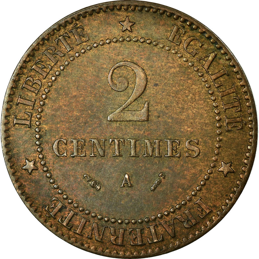 Münze, Frankreich, Cérès, 2 Centimes, 1889, Paris, SS+, Bronze, KM:827.1