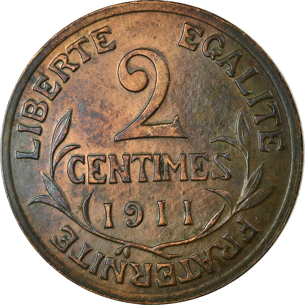 Monnaie, France, Dupuis, 2 Centimes, 1911, Paris, TTB+, Bronze, Gadoury:107