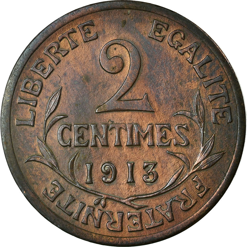 Coin, France, Dupuis, 2 Centimes, 1913, Paris, AU(50-53), Bronze, KM:841
