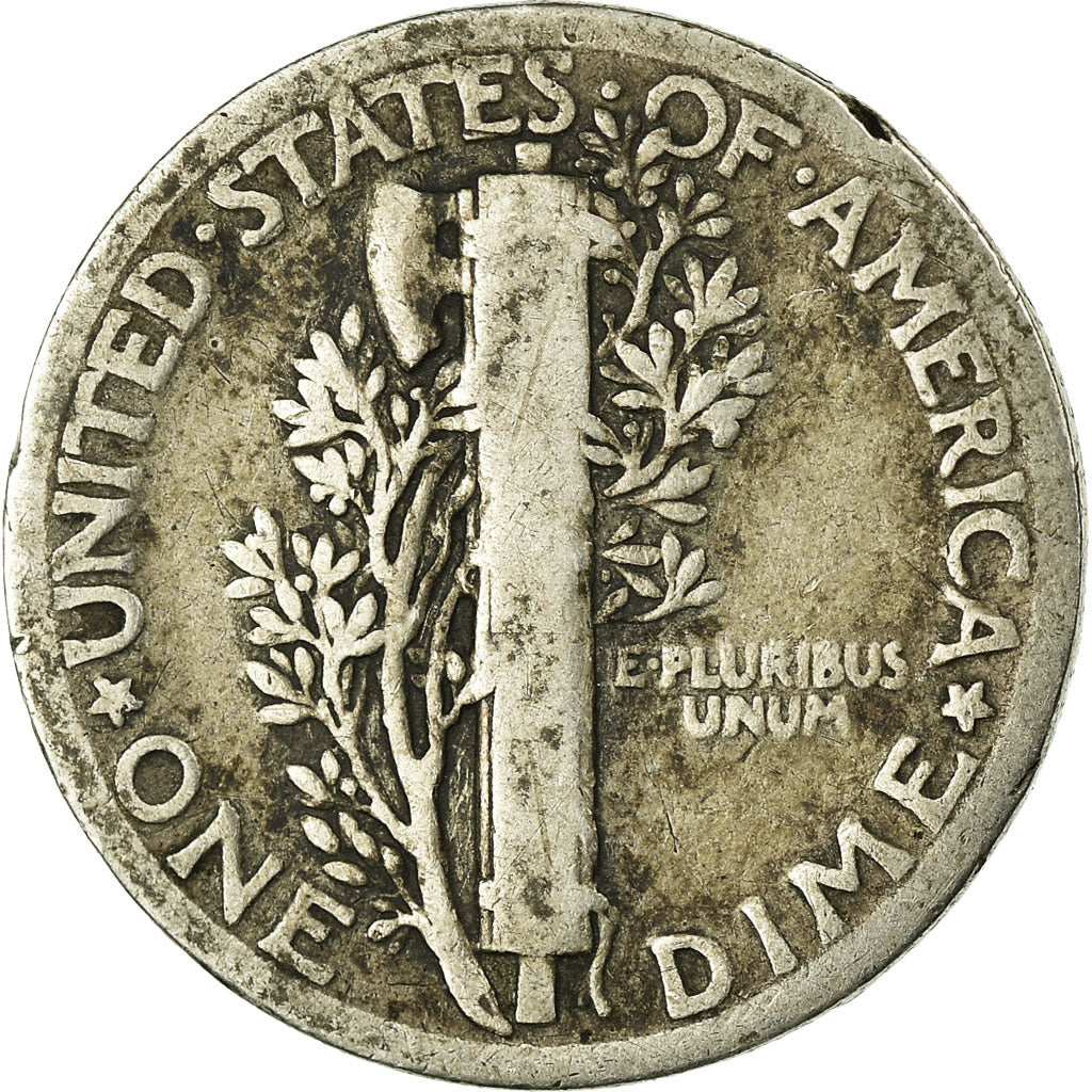 Coin, United States, Mercury Dime, Dime, 1929, Philadelphia,VF(20-25), KM 140
