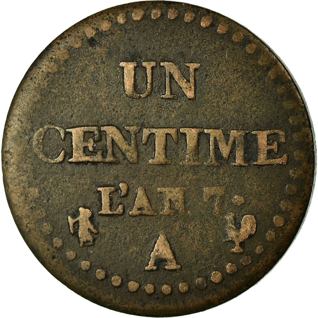 Coin, France, Dupré, Centime, 1798, Paris, VF(30-35), Bronze, KM:646