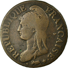 Coin, France, Dupré, 5 Centimes, 1796, Orléans, VF(30-35), Bronze, KM:640.9