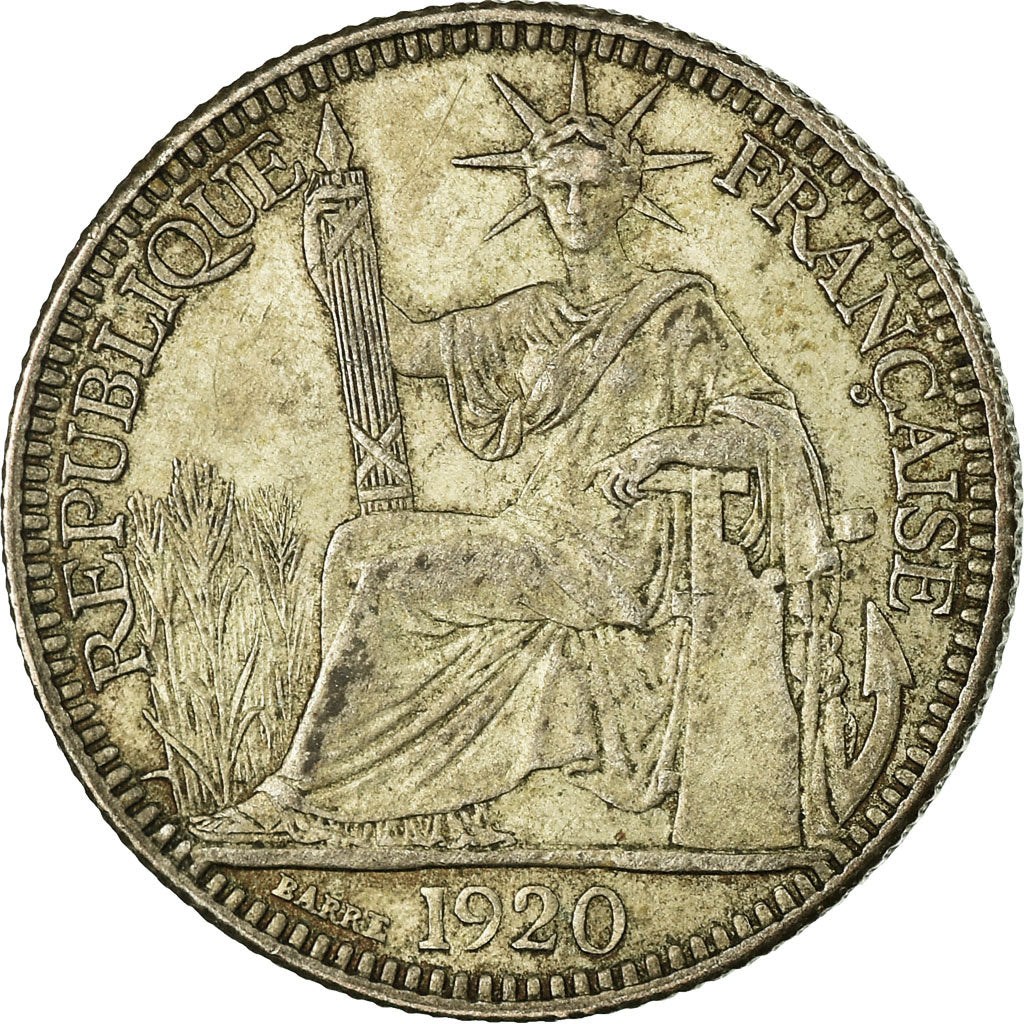 Monnaie, FRENCH INDO-CHINA, 10 Cents, 1920, San Francisco, TTB, Argent, KM:14