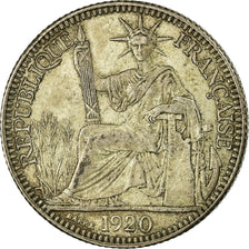 Monnaie, FRENCH INDO-CHINA, 10 Cents, 1920, San Francisco, TTB, Argent, KM:14