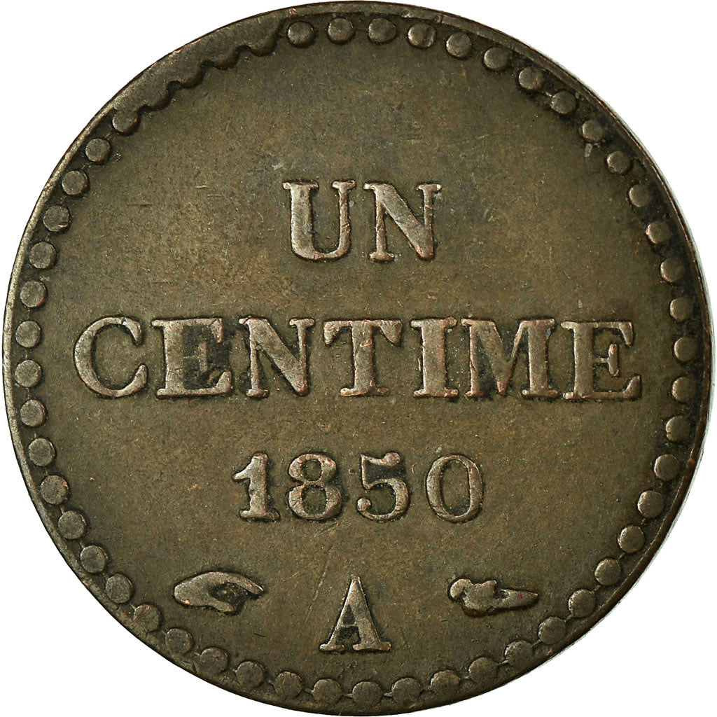 Coin, France, Dupré, Centime, 1850, Paris, EF(40-45), Bronze, KM:754