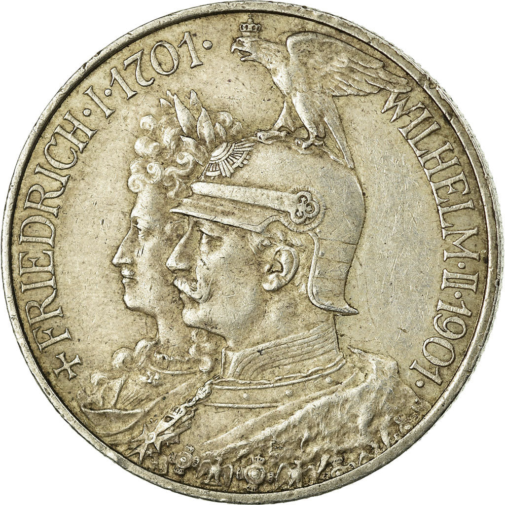 Monnaie, Etats allemands, PRUSSIA, Wilhelm II, 2 Mark, 1901, Berlin, TTB,KM 525