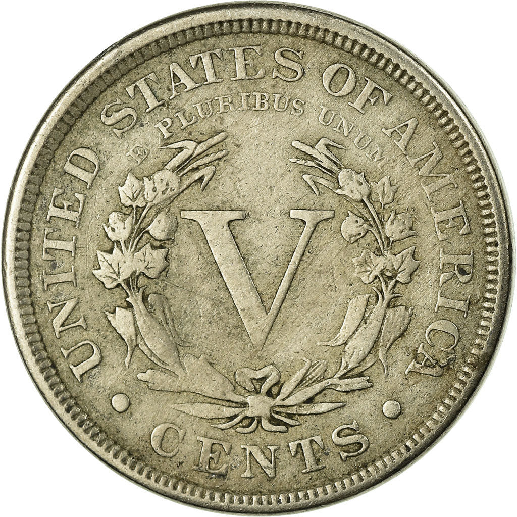 Moeda, Estados Unidos da América, Liberty Nickel,5 Cents,1889,Philadel,VF(30-35)