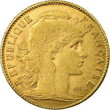 Moneda, Francia, Marianne, 10 Francs, 1911, Paris, MBC, Oro, KM:846