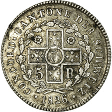Coin, SWISS CANTONS, BASEL, 5 Batzen, 1826, Basel, AU(50-53), Silver, KM:209