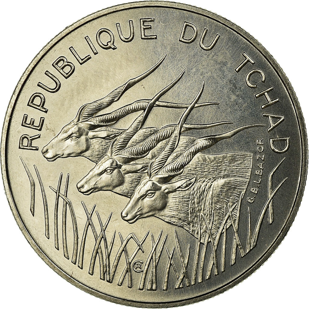 Coin, Chad, 100 Francs, 1975, Paris, ESSAI, MS(65-70), Nickel, KM:E5