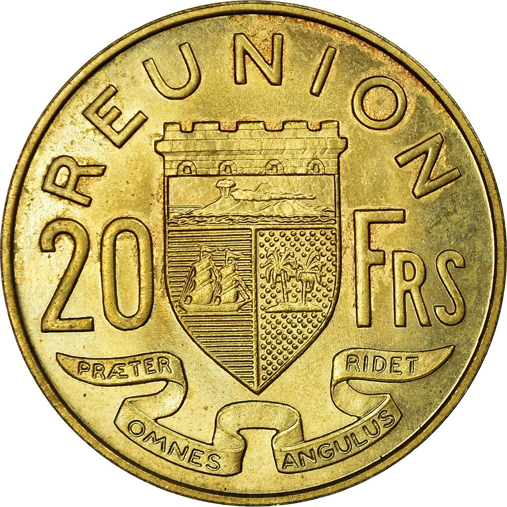 Coin, Réunion, 20 Francs, 1955, ESSAI, MS(65-70), Aluminum-Bronze, KM:E7