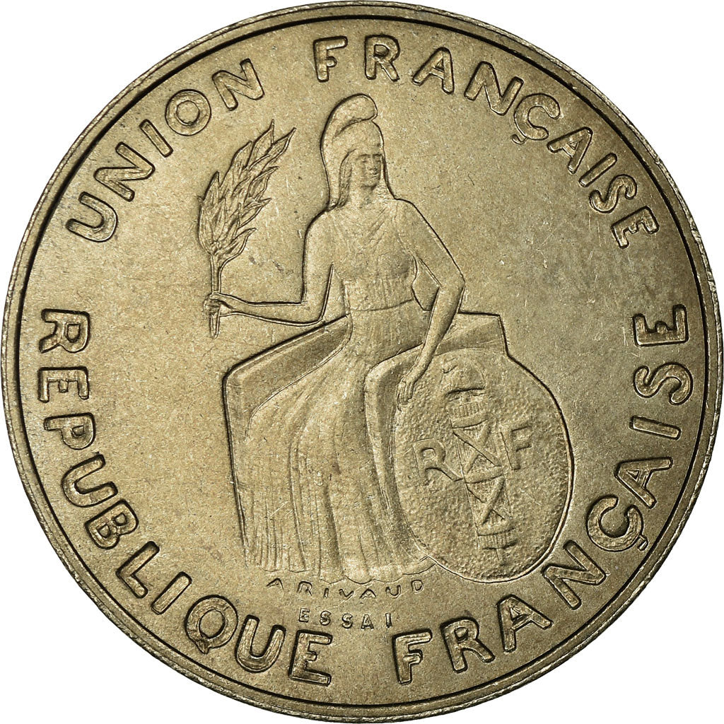 Coin, FRENCH OCEANIA, 2 Francs, 1948, ESSAI, MS(65-70), Copper-nickel, KM:E6