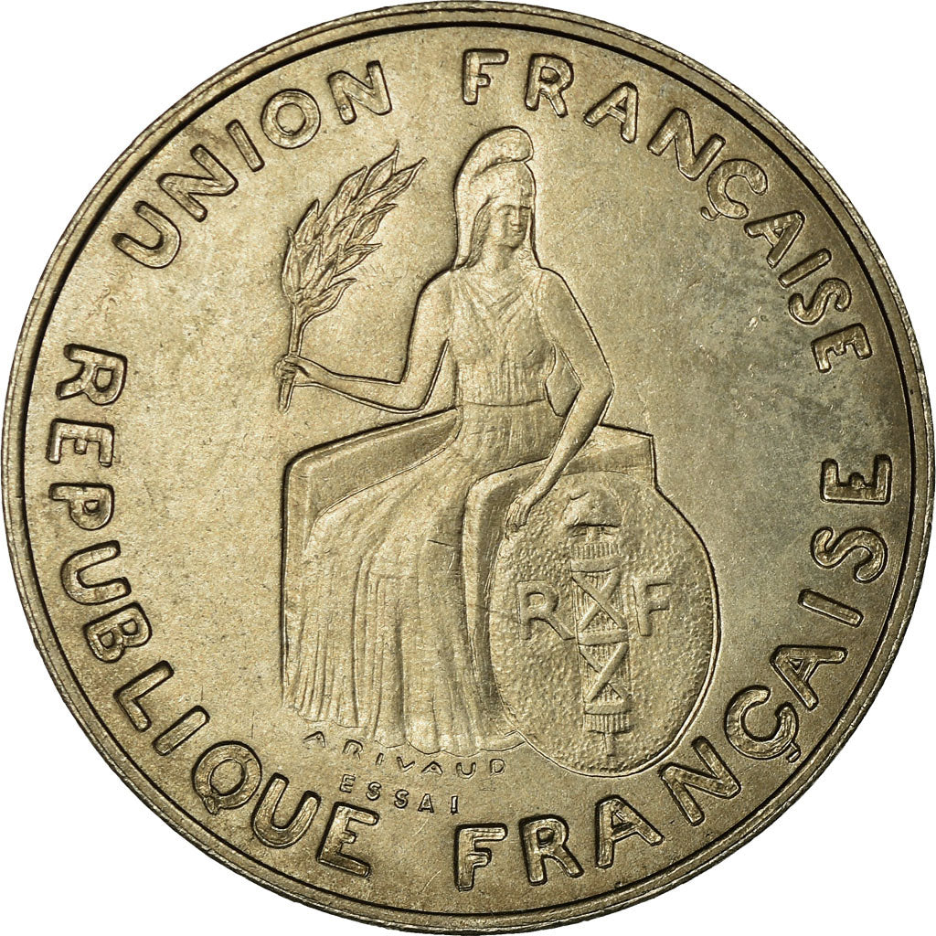 Moneda, OCEANÍA FRANCESA, 2 Francs, 1948, ESSAI, FDC, Cobre - níquel, KM:E6