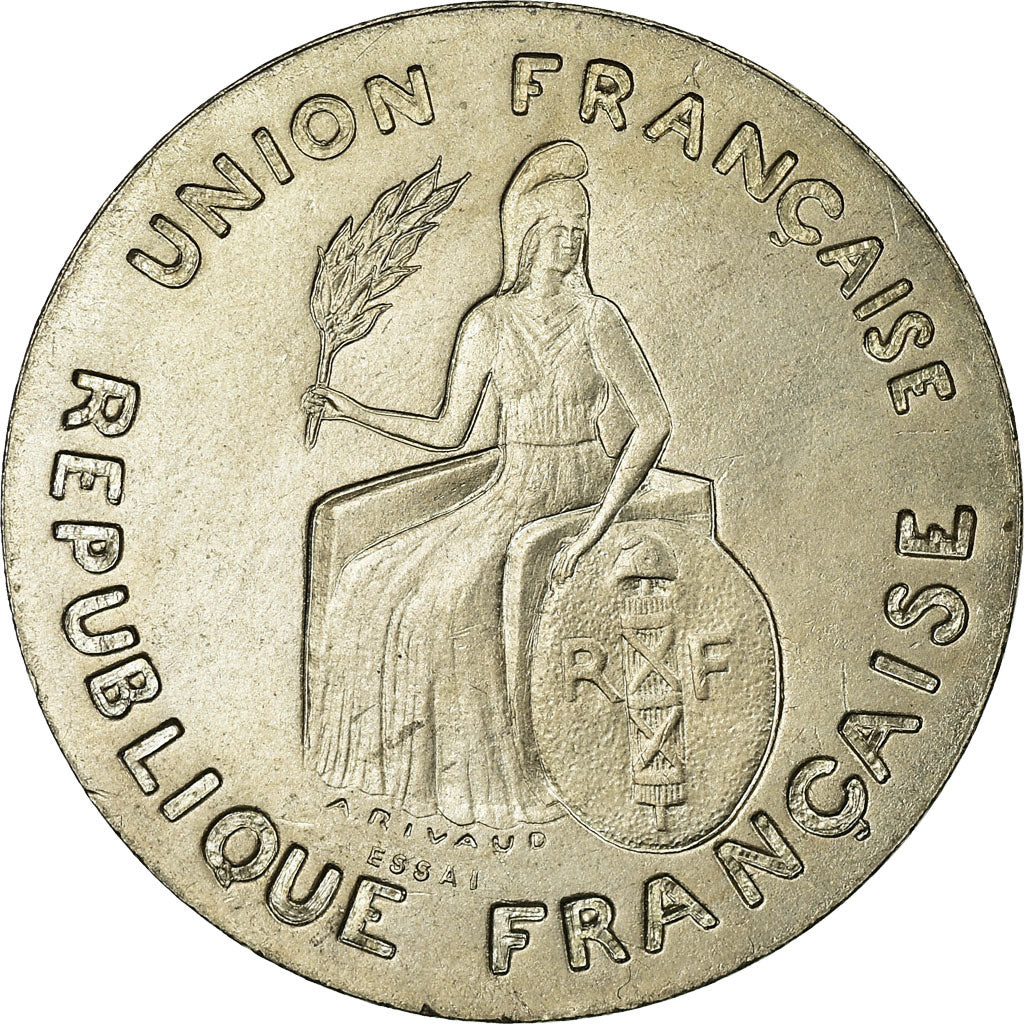 Moneta, OCEANIA FRANCESE, 2 Francs, 1948, ESSAI, SPL, Rame-nichel, KM:E5