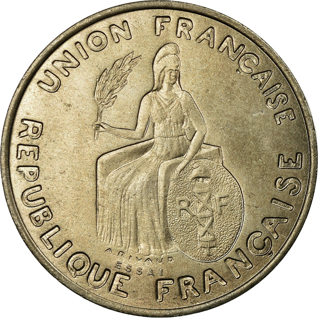 Coin, FRENCH OCEANIA, Franc, 1948, ESSAI, MS(63), Copper-nickel, KM:E4