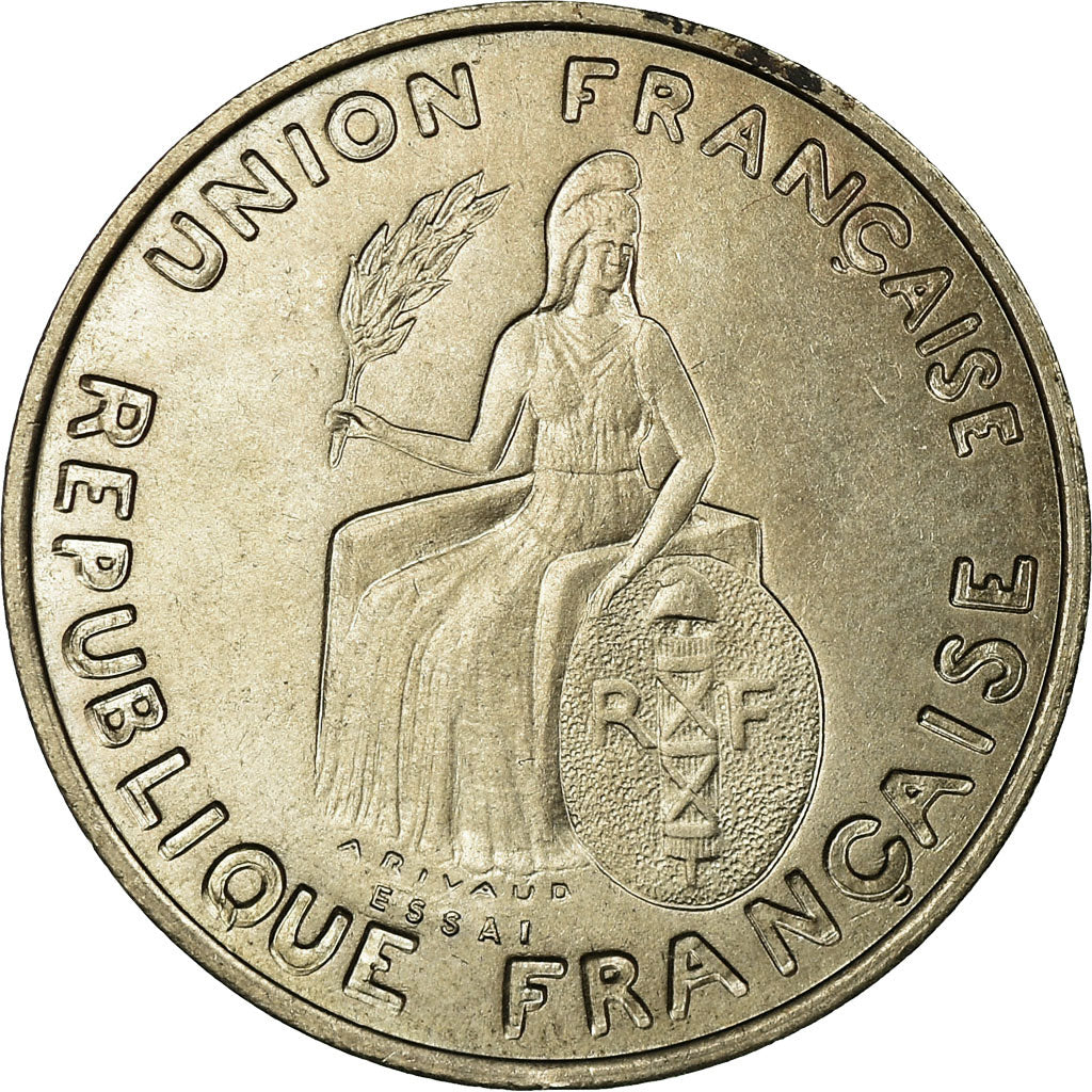 Coin, FRENCH OCEANIA, Franc, 1948, ESSAI, MS(63), Copper-nickel, KM:E4