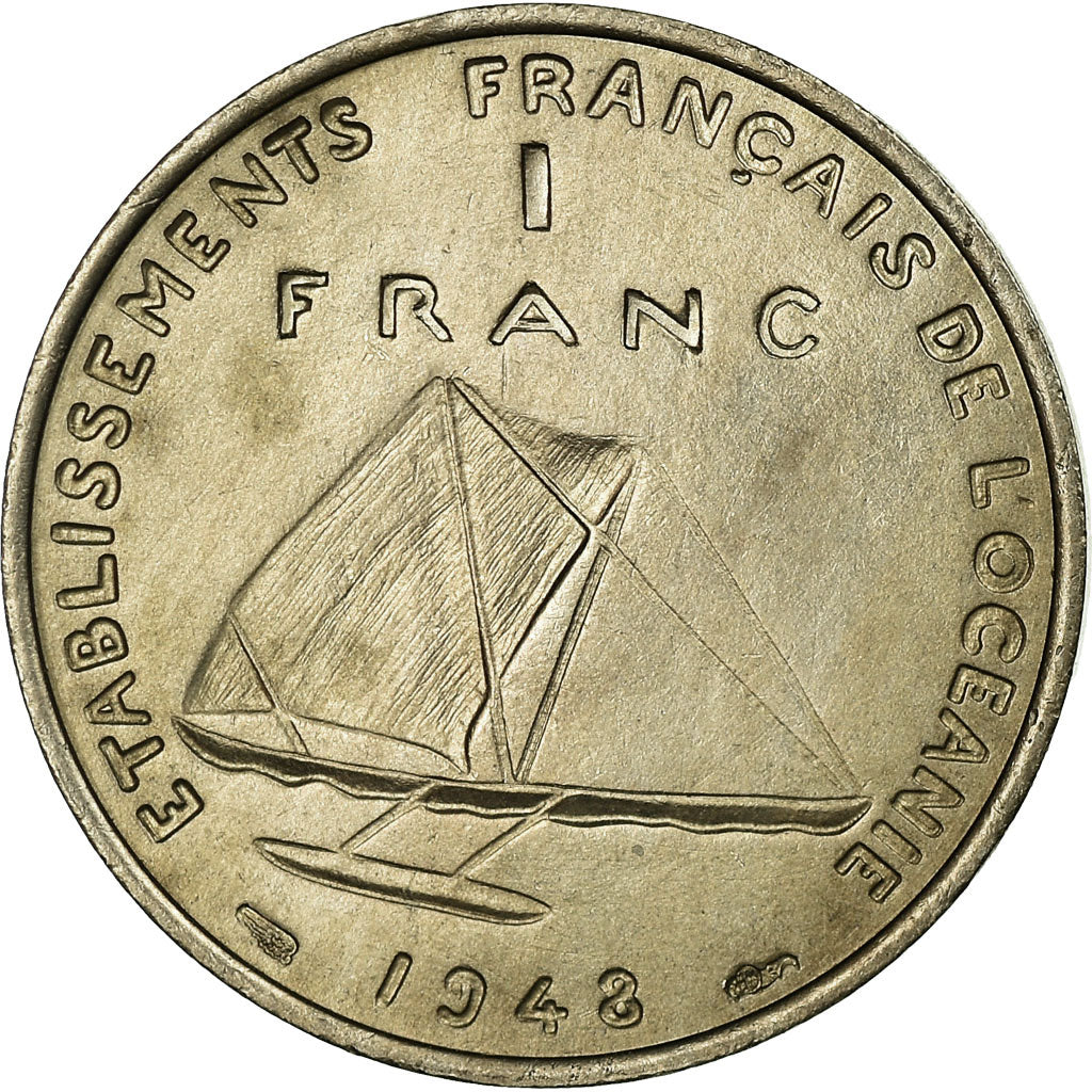 Coin, FRENCH OCEANIA, Franc, 1948, ESSAI, MS(63), Copper-nickel, KM:E4