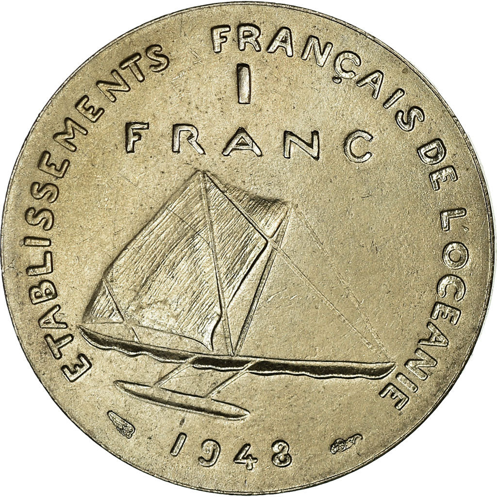 Moneta, OCEANIA FRANCESE, Franc, 1948, ESSAI, SPL, Rame-nichel, KM:E3