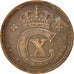 DENMARK, 5 Ore, 1919, Copenhagen, KM #814.2, EF(40-45), Bronze, 7.91