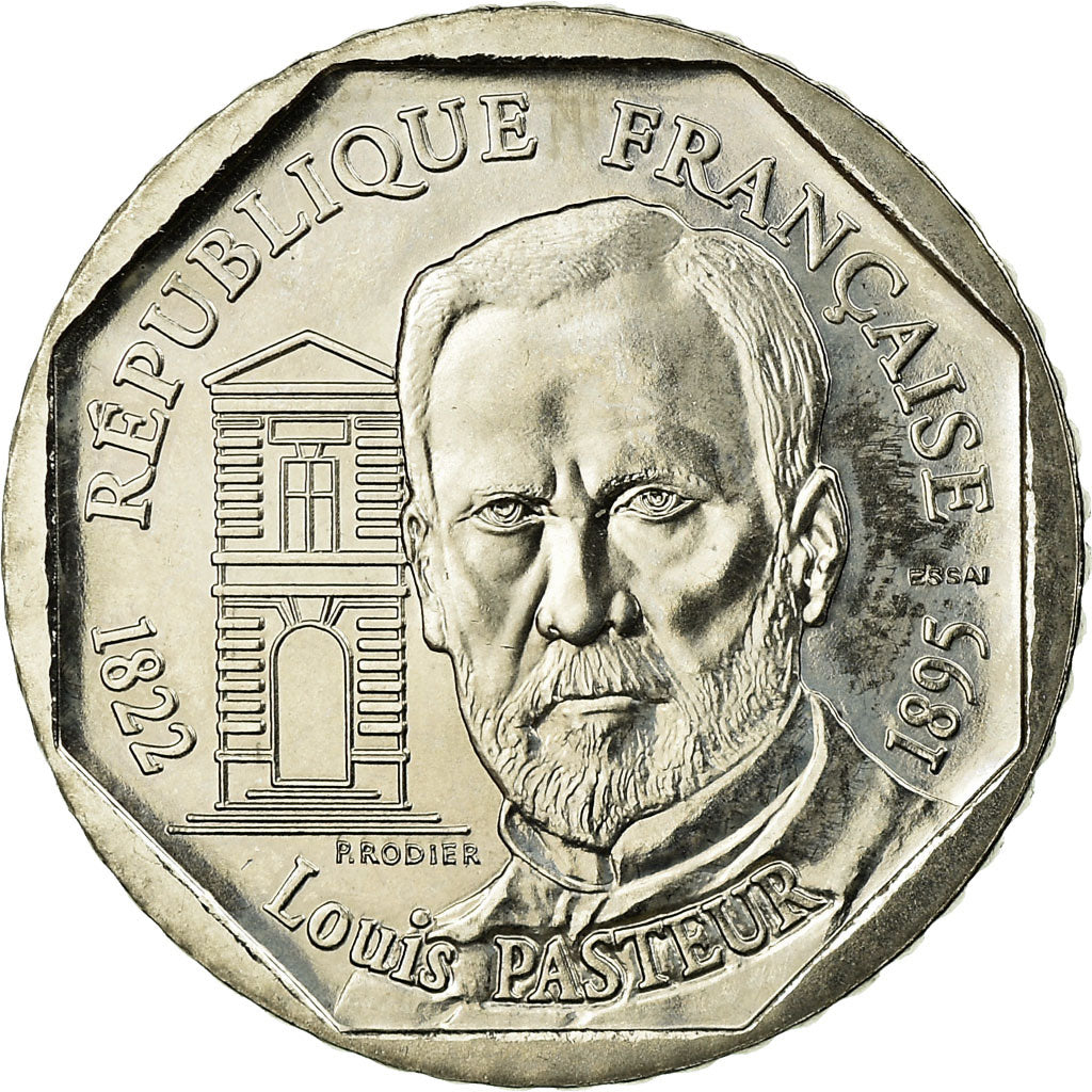 Coin, France, Pasteur, 2 Francs, 1995, ESSAI, MS(63), Nickel, KM:1119