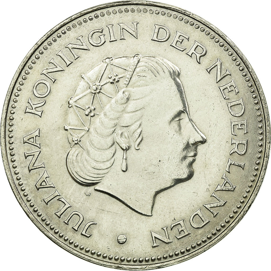 Munten, Nederland, Juliana, 10 Gulden, 1970, ZF+, Zilver, KM:195