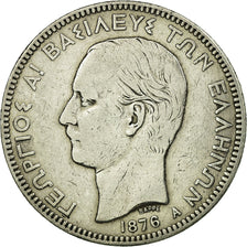 Coin, Greece, George I, 5 Drachmai, 1876, Paris, VF(30-35), Silver, KM:46