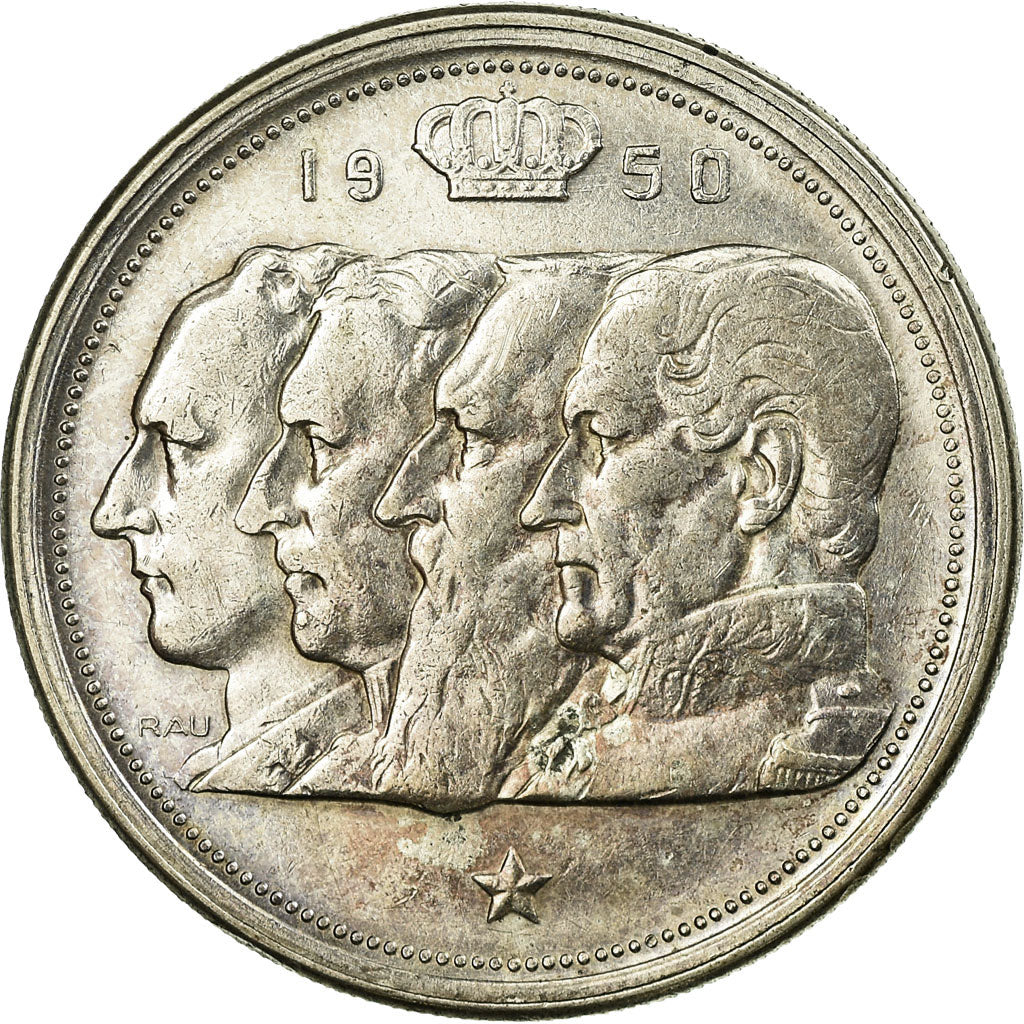 Coin, Belgium, 100 Francs, 100 Frank, 1950, EF(40-45), Silver, KM:138.1