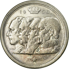 Coin, Belgium, 100 Francs, 100 Frank, 1950, EF(40-45), Silver, KM:138.1