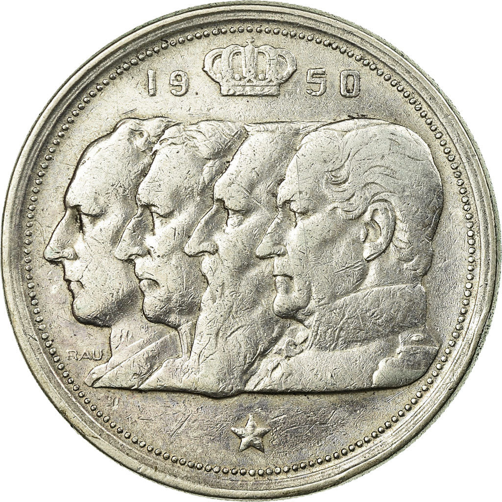 Coin, Belgium, 100 Francs, 100 Frank, 1950, EF(40-45), Silver, KM:138.1