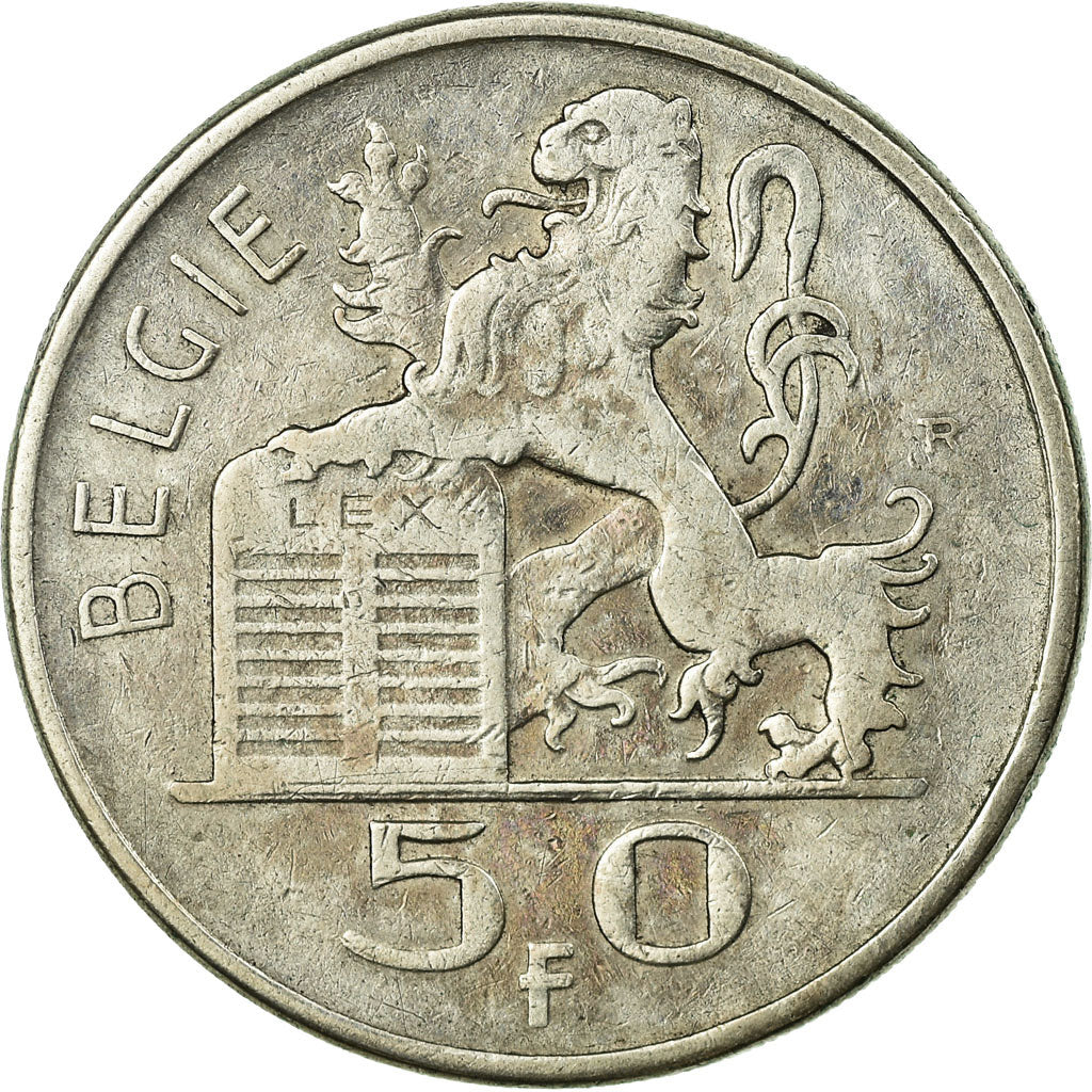 Coin, Belgium, 50 Francs, 50 Frank, 1951, EF(40-45), Silver, KM:137
