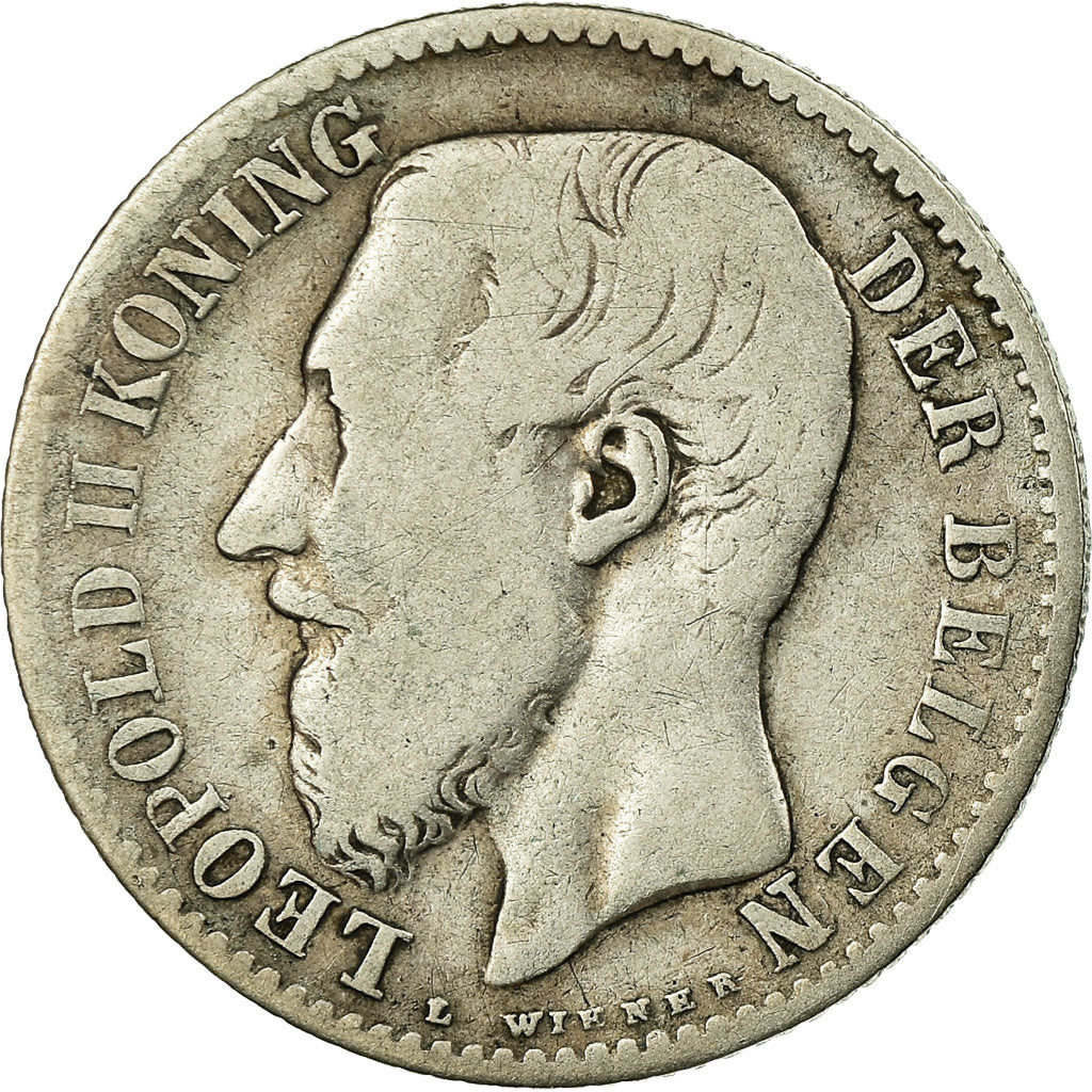 Coin, Belgium, Leopold II, Franc, 1887, VF(20-25), Silver, KM:29.2