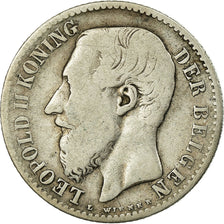 Coin, Belgium, Leopold II, Franc, 1887, VF(20-25), Silver, KM:29.2