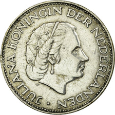 Coin, Netherlands, Juliana, 2-1/2 Gulden, 1960, AU(50-53), Silver, KM:185