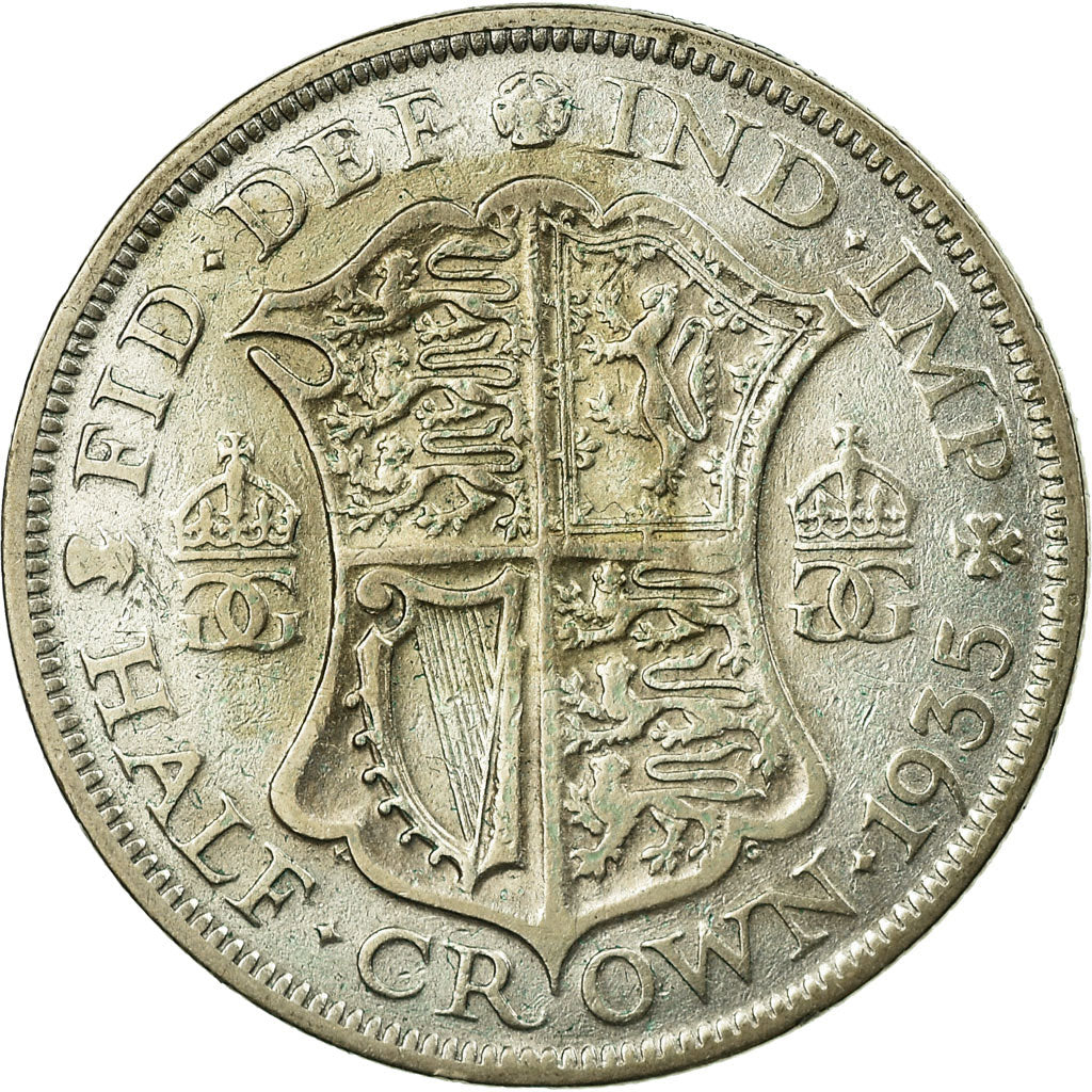 Coin, Great Britain, George V, 1/2 Crown, 1935, VF(30-35), Silver, KM:835