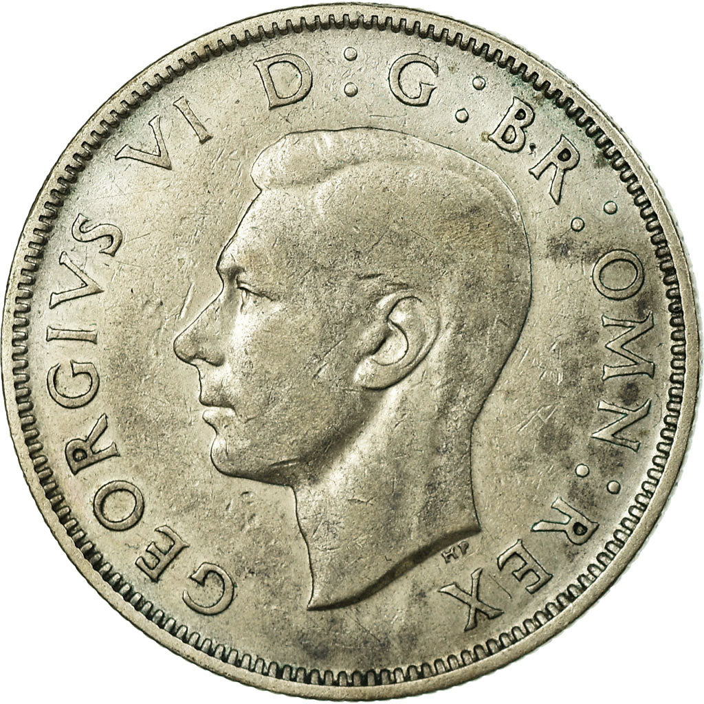 Coin, Great Britain, George VI, Florin, Two Shillings, 1937, AU(50-53), Silver