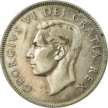 Moneta, Canada, George VI, 50 Cents, 1951, Royal Canadian Mint, Ottawa
