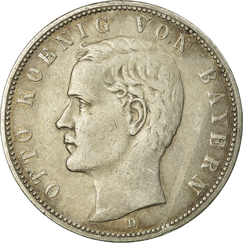 Coin, German States, BAVARIA, Otto, 5 Mark, 1904, Munich,EF(40-45),Silver,KM 915