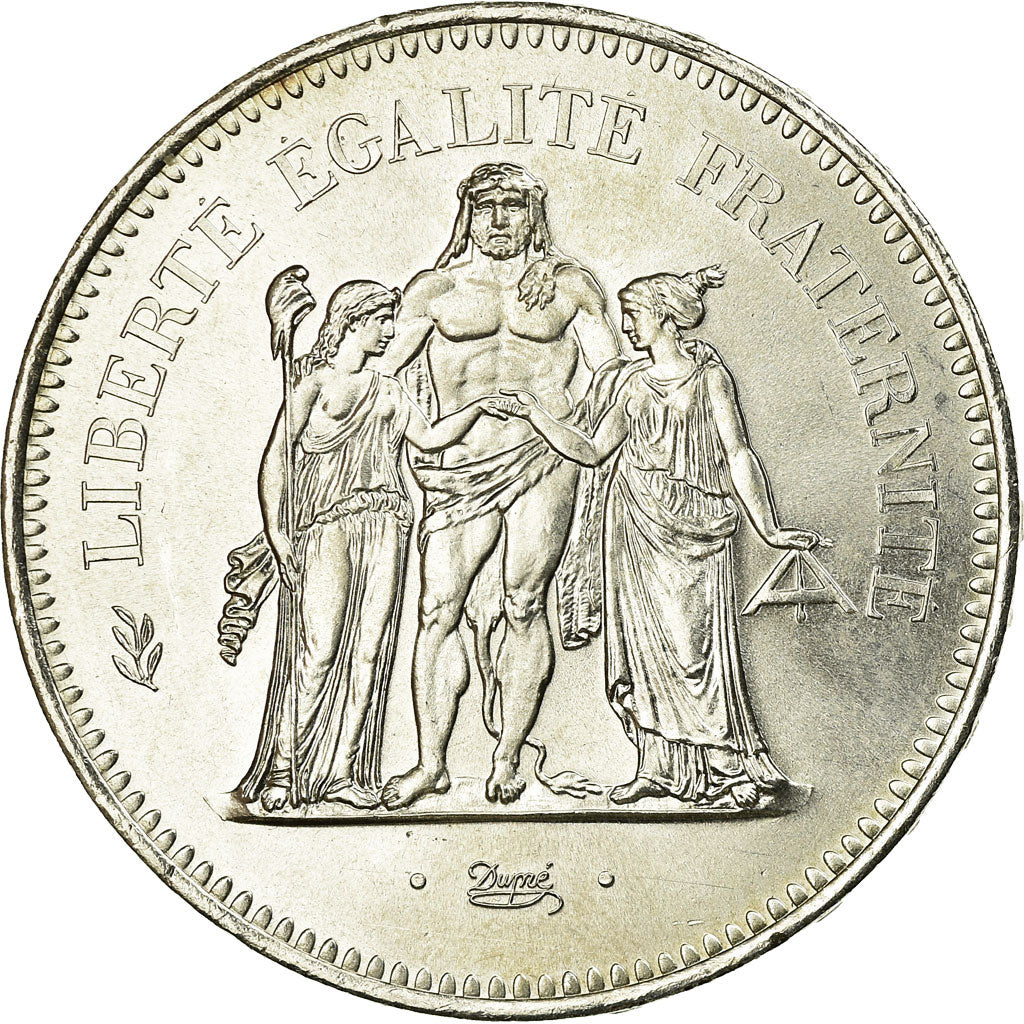 Coin, France, Hercule, 50 Francs, 1977, Paris, AU(55-58), Silver, KM:941.1