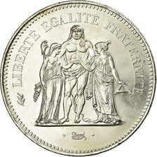 Coin, France, Hercule, 50 Francs, 1977, Paris, AU(55-58), Silver, KM:941.1