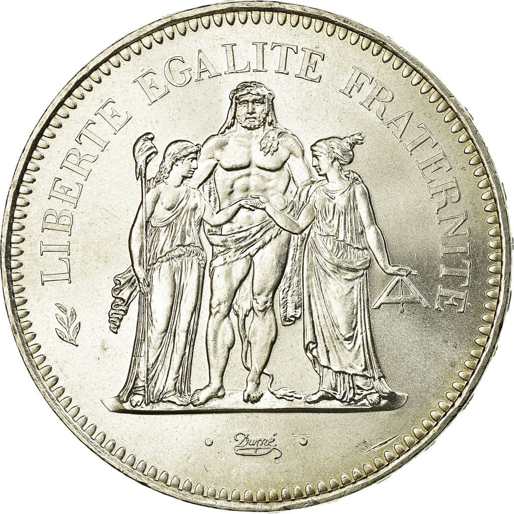 Coin, France, Hercule, 50 Francs, 1974, Paris, AU(55-58), Silver, KM:941.1