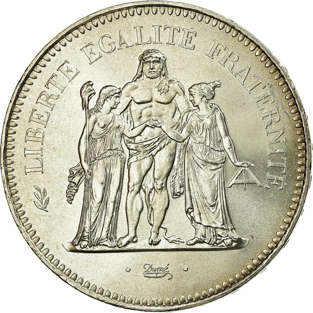 Coin, France, Hercule, 50 Francs, 1974, Paris, AU(55-58), Silver, KM:941.1