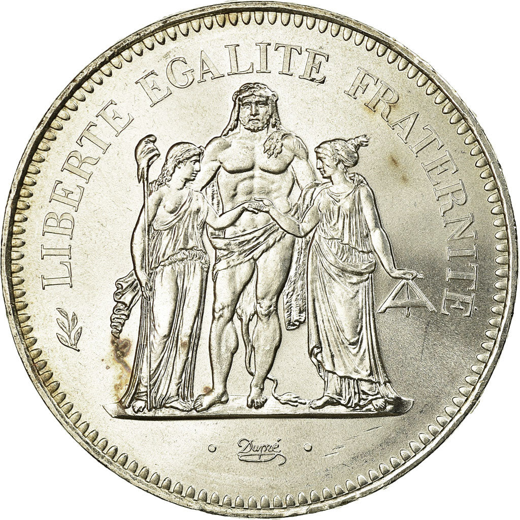 Coin, France, Hercule, 50 Francs, 1974, Paris, AU(55-58), Silver, KM:941.1