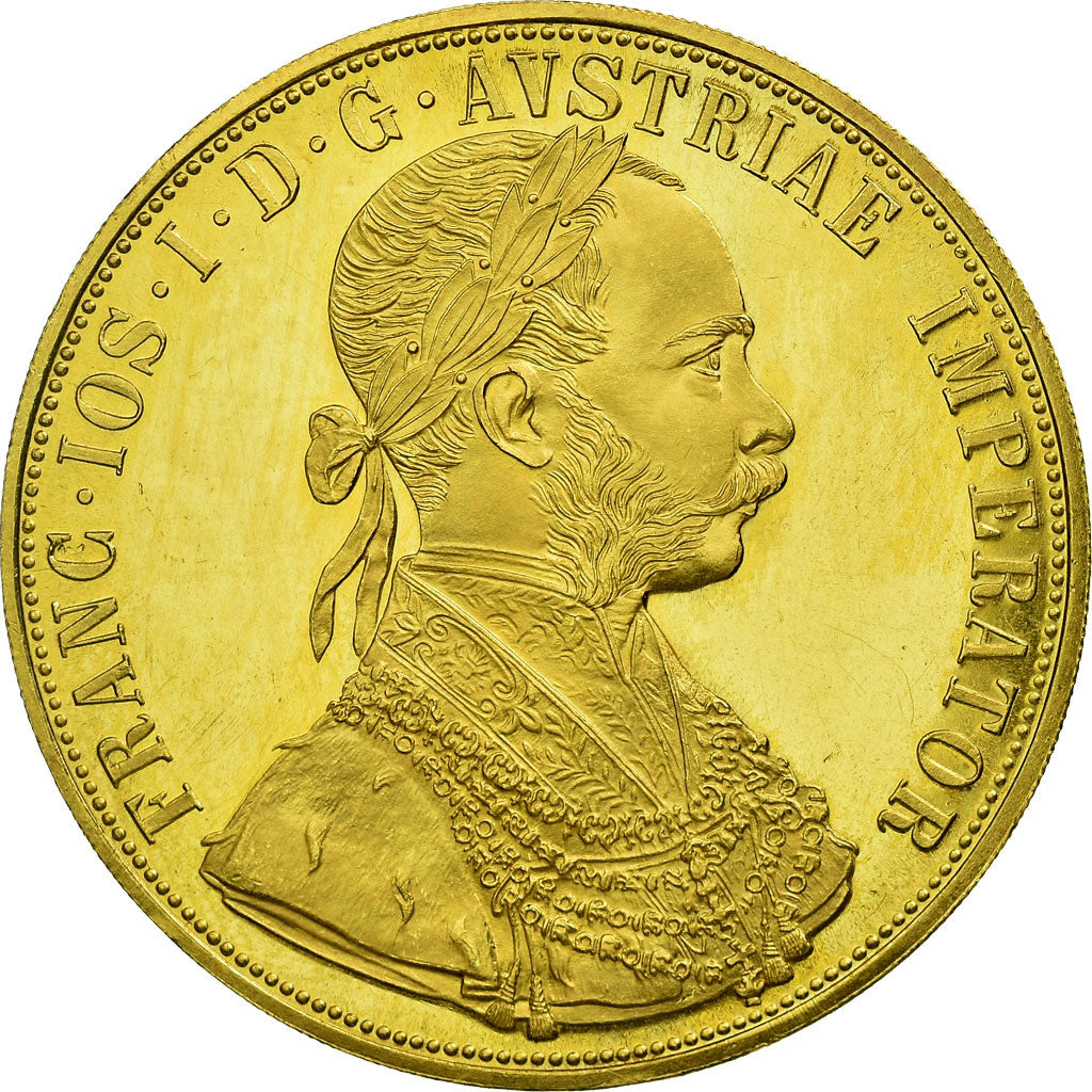 Moneta, Austria, Franz Joseph I, 4 Ducat, 1915, Official restrike, SPL, Oro