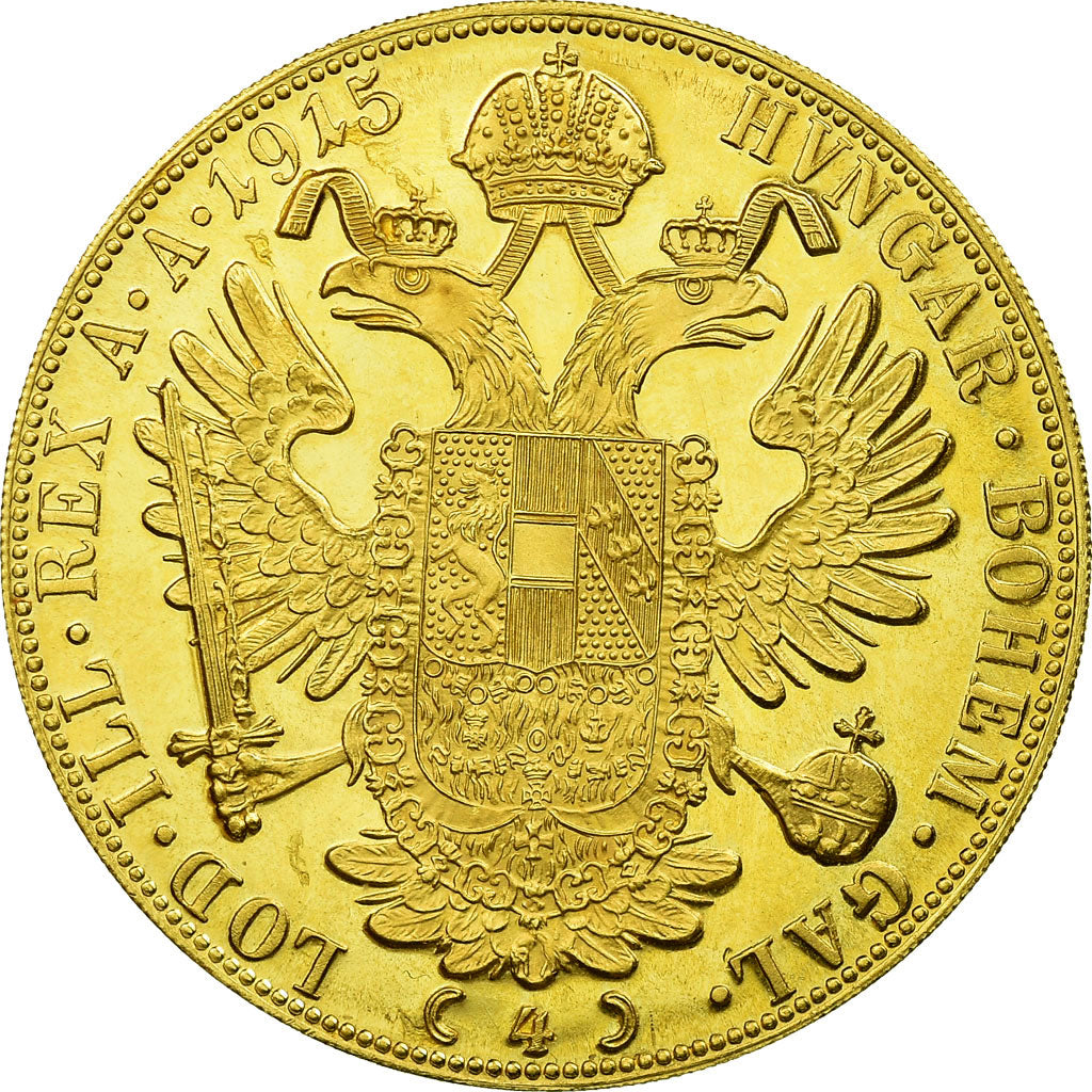 Moneta, Austria, Franz Joseph I, 4 Ducat, 1915, Official restrike, SPL, Oro