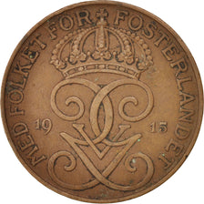Coin, Sweden, Gustaf V, 5 Öre, 1915, EF(40-45), Bronze, KM:779.2