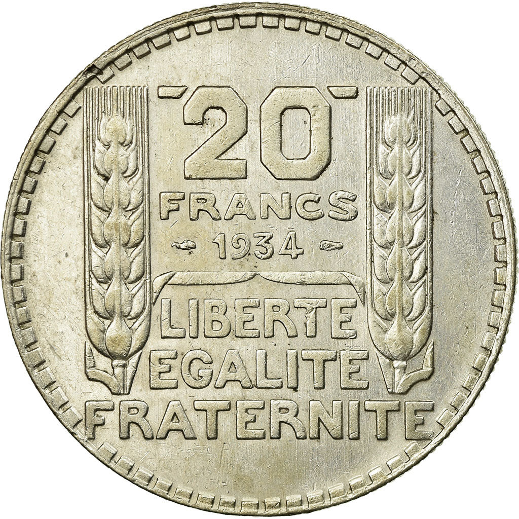 Coin, France, Turin, 20 Francs, 1934, Paris, AU(50-53), Silver, KM:879